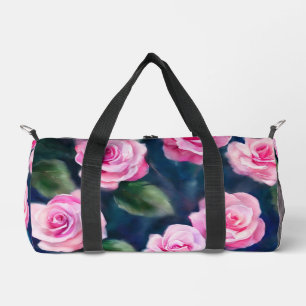Bolso De Deporte Pequeño Hermosa acuarela popular colección de rosas rosas