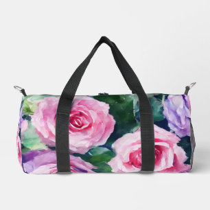 Bolso De Deporte Pequeño Hermosa acuarela rosa rosa rosa colección popular