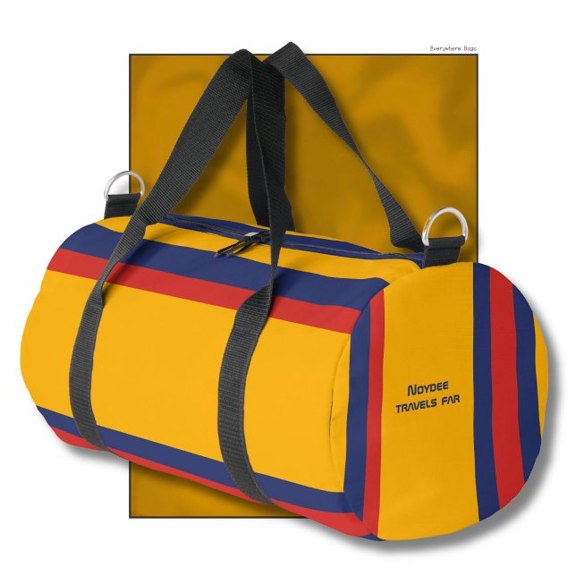 Bolso De Deporte Pequeño Hero Stripes Horizontal Lines Yellow Blue Red (Subido por el creador)