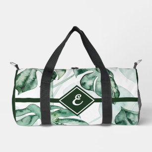 Bolso De Deporte Pequeño Hoja dividida de palmas tropicales