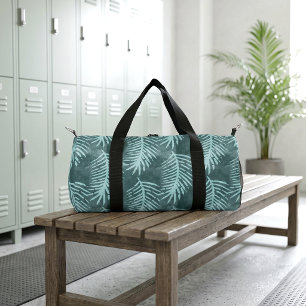 Bolso De Deporte Pequeño Hoja Tropical Acuarela Verde Turquesa