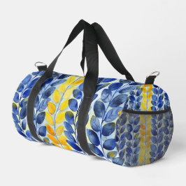 Bolso De Deporte Pequeño Hojas amarillas y azules