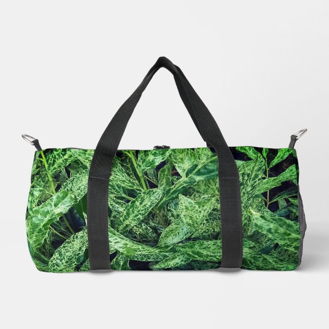 Bolso De Deporte Pequeño Hojas verdes (Anverso)