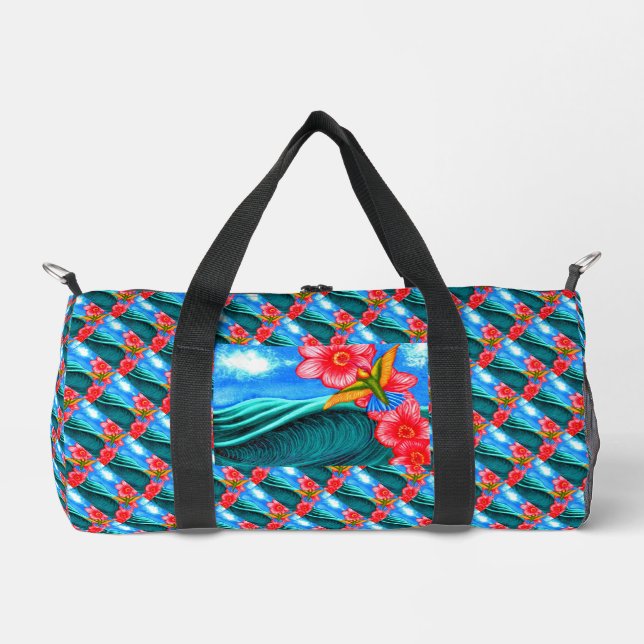 Bolso De Deporte Pequeño Hummingbird Ocean  (Anverso)