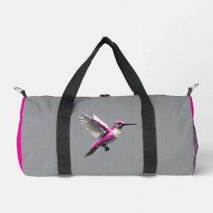 Bolso De Deporte Pequeño Hummingbird rosa con guijarros