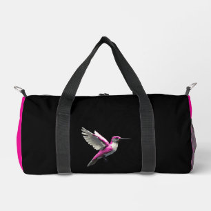 Bolso De Deporte Pequeño Hummingbird rosa con guijarros