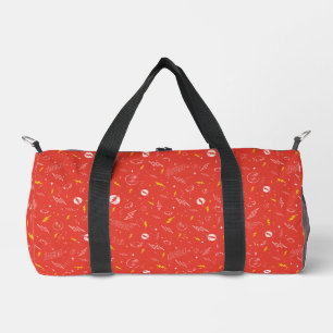 Bolso De Deporte Pequeño Icono de Flash Relámpago y Patrón de Garabatos