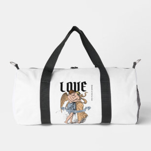 Bolso De Deporte Pequeño Ilustración de Pareja Romántica - Abrazo de Amor