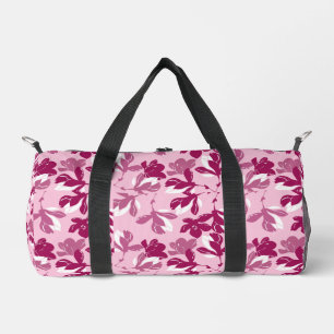 Bolso De Deporte Pequeño Impresión botánica de magnolia rosa
