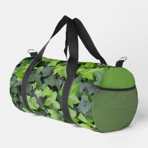 Bolso De Deporte Pequeño Impresión botánica de marfil verde
