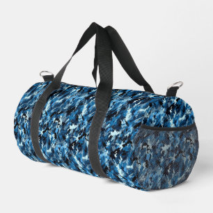 Bolso De Deporte Pequeño Impresión de camo azul