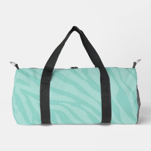 Bolso De Deporte Pequeño Impresión de cebra verde azulada