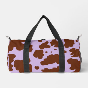 Bolso De Deporte Pequeño Impresión moderna sobre la piel de vaca morada y l