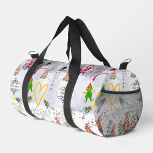 Bolso De Deporte Pequeño Imprimir Cortar Sew Bag Duffel Feliz Cumpleaños de