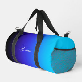 Bolso De Deporte Pequeño Índigo negro y gradiente azul acuático