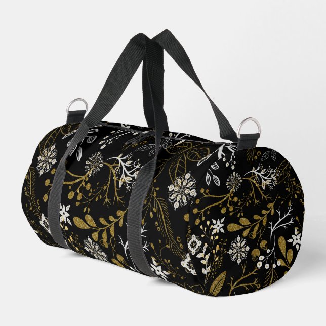 Bolso De Deporte Pequeño Intricate floral pattern with gold and white  (Esquina izquierda)