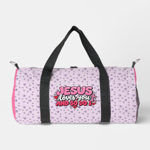 Bolso De Deporte Pequeño Jesús te ama y yo también