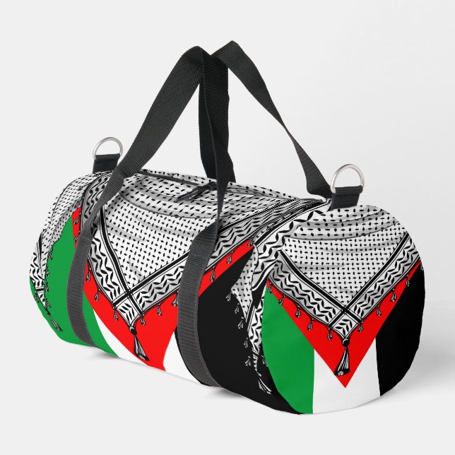 Bolso De Deporte Pequeño Keffiyeh palestino Scarf tejido tradicional (Esquina izquierda)