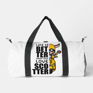 Bolso De Deporte Pequeño "La vida es mejor cuando amas a Scooter" - Cabra l