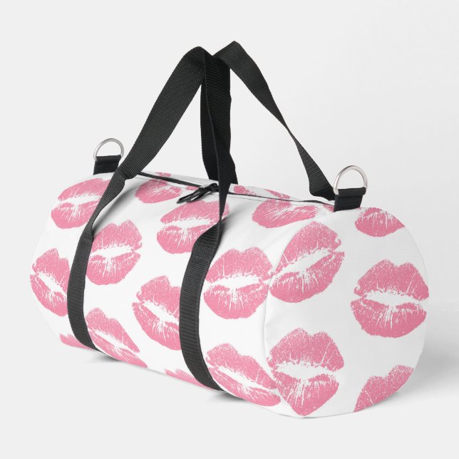 Bolso De Deporte Pequeño Labios Rosados, Patrón De Labios, Palo De Labios R (Esquina izquierda)