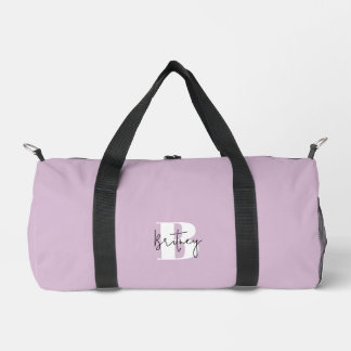 Bolso De Deporte Pequeño Lavanda Moderna Minimalista Monogramada