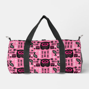 Bolso De Deporte Pequeño Lechuza nórdica de arte folclórico