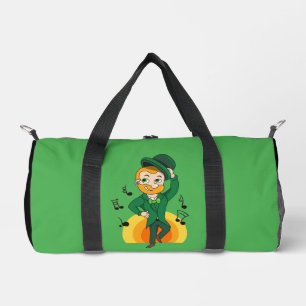 Bolso De Deporte Pequeño Leprechaun bailando, personalizado de San Patricio