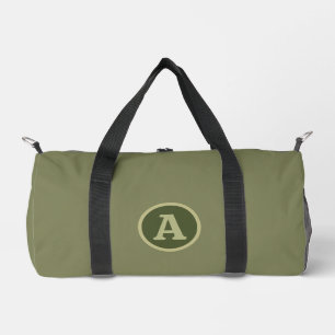 Bolso De Deporte Pequeño Letra personalizada de verde militar liso de moda.