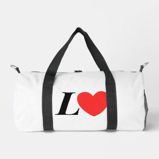 Bolso De Deporte Pequeño Letter L Heart - Valentine Initial Love Design