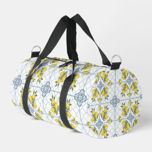 Bolso De Deporte Pequeño Limón de País Francés con Acuarela Azul