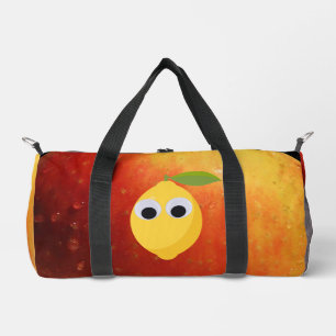 Bolso De Deporte Pequeño Limón, fruta con ojos y manzana