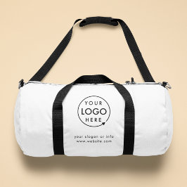 Bolso De Deporte Pequeño Logotipo comercial | Blanco sencillo Minimalista