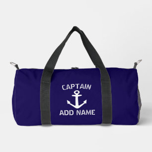 Bolso De Deporte Pequeño Logotipo de ancla de barco azul marino y blanco ná