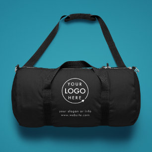 Bolso De Deporte Pequeño Logotipo de negocios Negro moderno y elegante