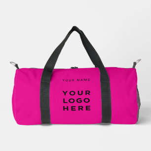 Bolso De Deporte Pequeño Logotipo de nombre de negocio rosa neón Instagram
