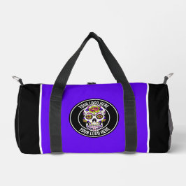 Bolso De Deporte Pequeño Logotipo de Roller Derby Morado Negro Nombre del E