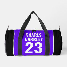 Bolso De Deporte Pequeño Logotipo de Roller Derby Morado Negro Nombre del E