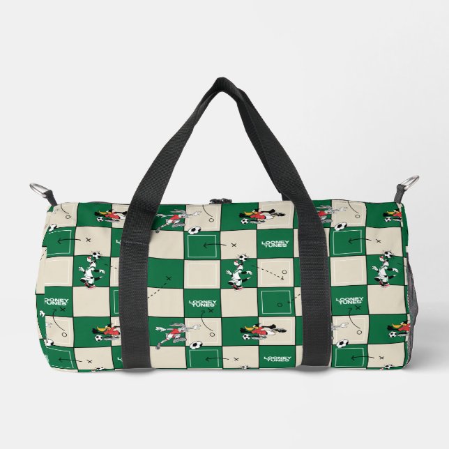 Bolso De Deporte Pequeño LOONEY TUNES™ Soccer Grid Pattern (Anverso)