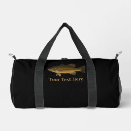 Bolso De Deporte Pequeño Lubina de Boca Grande Tu Texto Aquí Pez