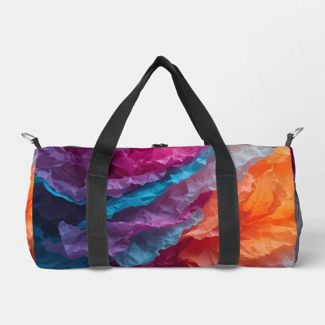 Bolso De Deporte Pequeño Luminous Abstract Tissue Paper Layers (Anverso)