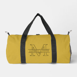 Bolso De Deporte Pequeño M Gold Custom Duffle Bag with Monogram & Name