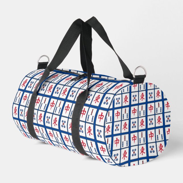 Bolso De Deporte Pequeño Mahjong Tiles Design Duffel Bag (Esquina izquierda)