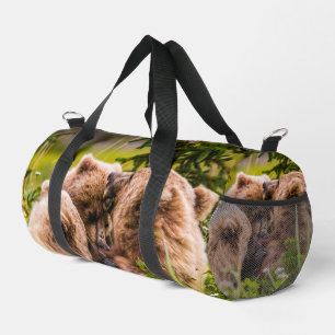 Bolso De Deporte Pequeño Mamá oso enfermería sus dos cobs, el lago Clark Na