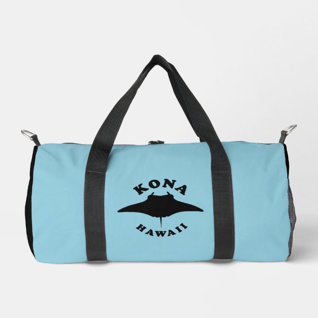 Bolso De Deporte Pequeño Manta Ray buceando en Kona, Hawaii (Anverso)