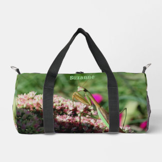 Bolso De Deporte Pequeño Mantis religiosa en flor de sedum personalizada