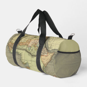 Bolso De Deporte Pequeño Mapa del Mundo de Vintage en verde
