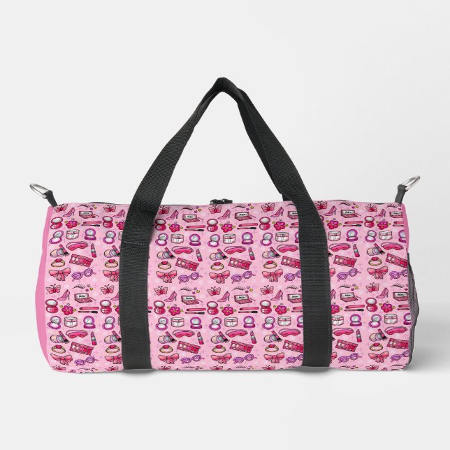 Bolso De Deporte Pequeño Maquillaje Girly - Rosa (Anverso)