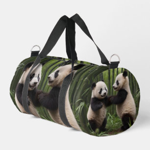 Bolso De Deporte Pequeño Maravillas Caprichosas: Bebés Pandas Juegan en el