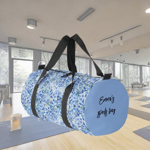 Bolso De Deporte Pequeño Maravillosas hortensias azules - patrón floral