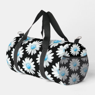 Bolso De Deporte Pequeño Margaritas de puntos azules